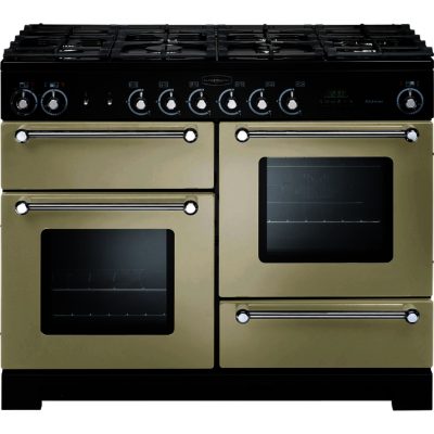 Rangemaster Kitchener 110cm Dual Fuel 76770 Range Cooker in Cream with Chrome trim and FSD Hob